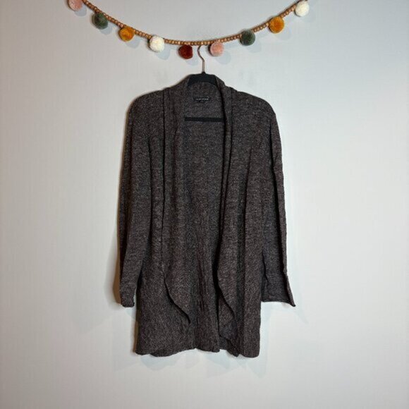 Eileen Fisher brown open cardigan linen silk wool blend - Picture 1 of 5